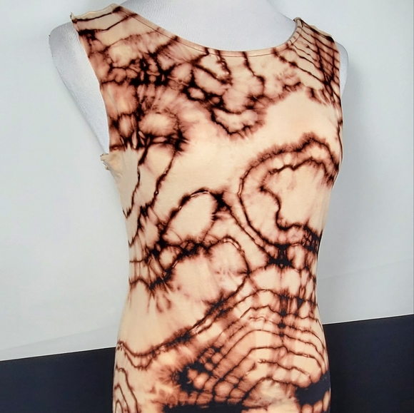 Reverse Tie Dye Custom Made Sleeveless Criss-Cross Dress Forever 21 - Picture 4 of 9